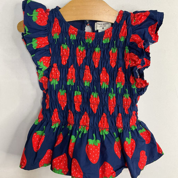 Size 2-3: Target x Kate Spade Blue/Red Strawberries Blouse