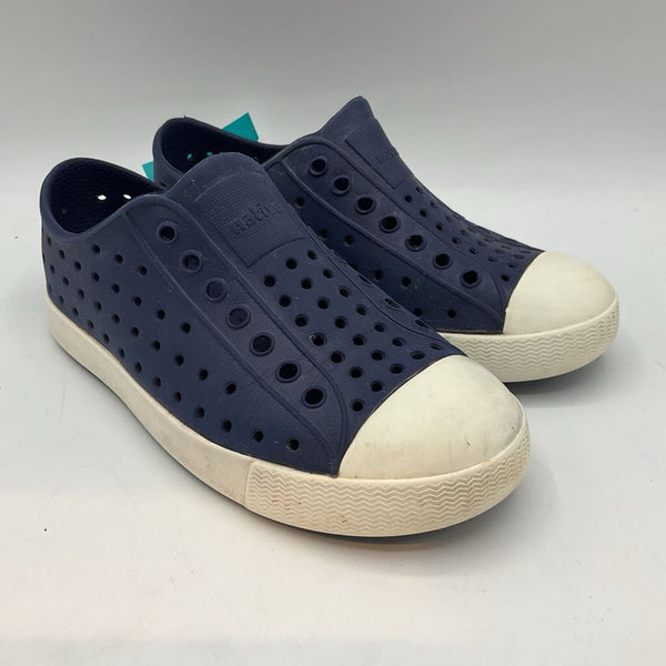 Size 12: Native Navy Perforated Slip-On Shoes