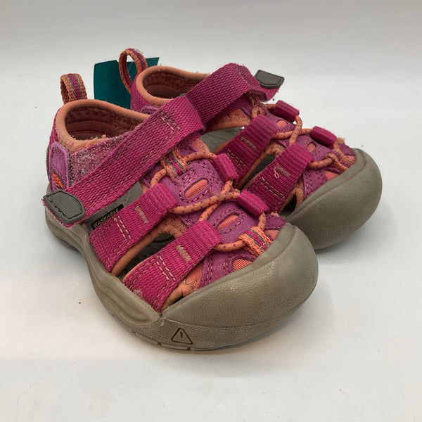 Size 5: Keen Pink/Orange Velcro Strap Sandals