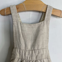 Size 6-12m: OAT Gray Linen Overalls