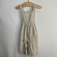 Size 6-12m: OAT Gray Linen Overalls