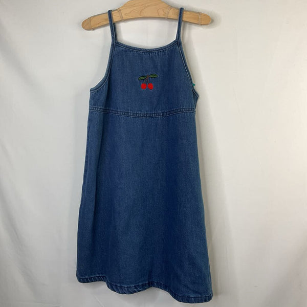 Size 4: Konges Slojd Blue/Red Cherry Denim Strappy Dress NEW w/ Tags