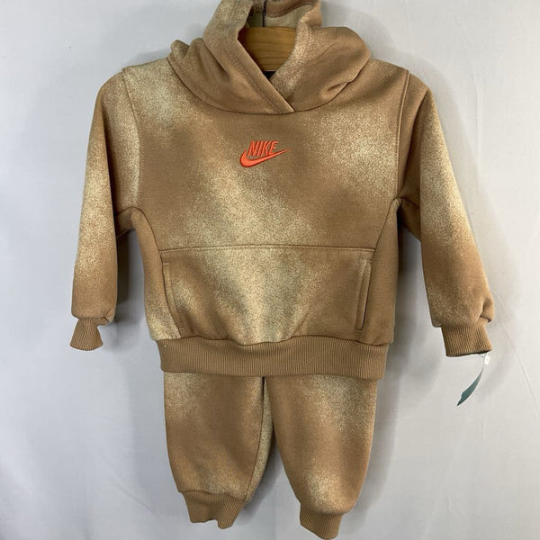 Size 18m: Nike Brown Splatter 2pc Sweat Set
