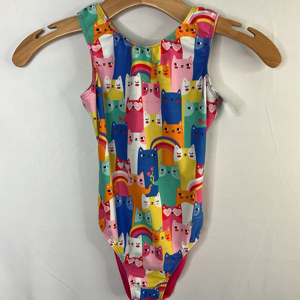Size 8-10: Destira Colorrful Kitties Gymnastics Leotard