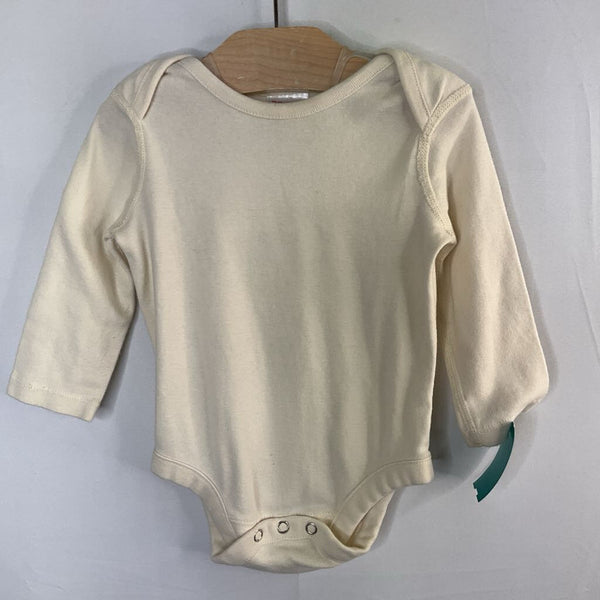 Size 6-12m (70): Hanna Andersson White Long Sleeve Onesie