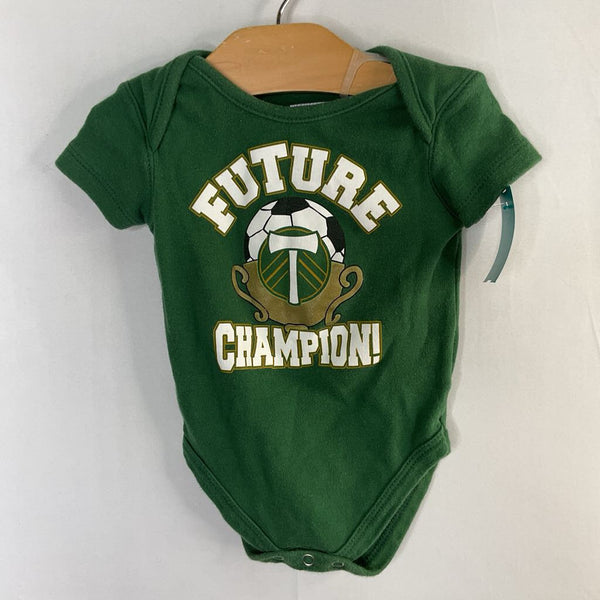 Size 3-6m: MLS Green/White Portland Timbers Onesie