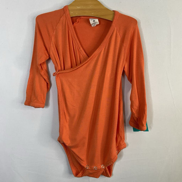 Size 12-18m: Kate Quinn Orange Bamboo Long Sleeve Onesie