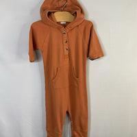 Size 3-6m: Kate Quinn Orange Organic Cotton Hooded Romper