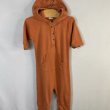 Size 3-6m: Kate Quinn Orange Organic Cotton Hooded Romper