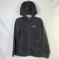 Size 6-7: Columbia Black Fleece Hooded Zip-Up Coat