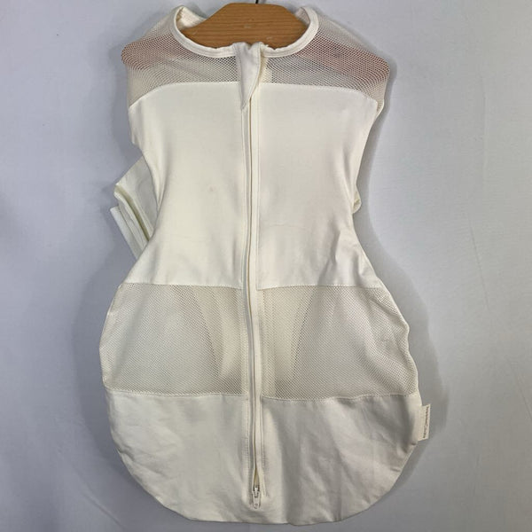 Size S (5-12lb): Happiest Baby White Swaddle SleepSack