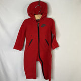 Size 12-18m: Nike Red/Black Trim Zip-Up Hoodie Romper