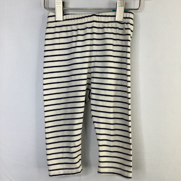 Size 6-12m: Gap White/Navy Striped Cozy Pants