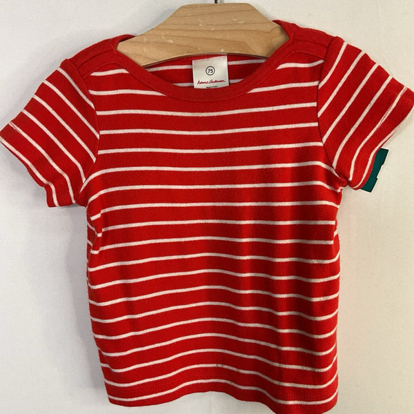 Size 12-18m (75): Hanna Andersson Red/White Striped T-Shirt