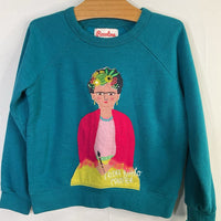 Size 6: Piccolina Blue/Multi Frida Kahlo Sweatshirt