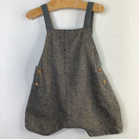 Size 9-12m: Zara Blue/Gray Shortalls