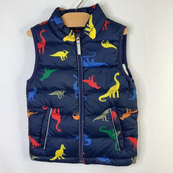 Size 5 (110): Hanna Andersson Navy/Multi Dinos Down Puffer Vest