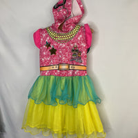 Size 4-5: LOL Surprise Pink/Blue/Yellow Costume Dress