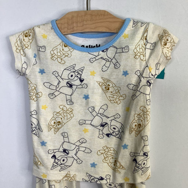 Size 3: Bluey Yellow/Blue Character 2pc PJs