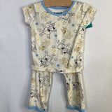 Size 3: Bluey Yellow/Blue Character 2pc PJs