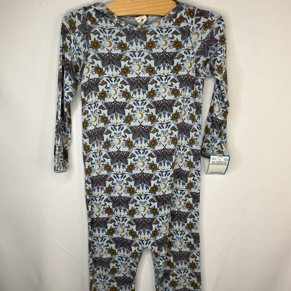 Size 18-24m: Kate Quinn Blue/Brown Floral Moths Romper