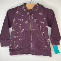 Size 18-24m: Kate Quinn Purple/Pink Floral Zip Hoodie
