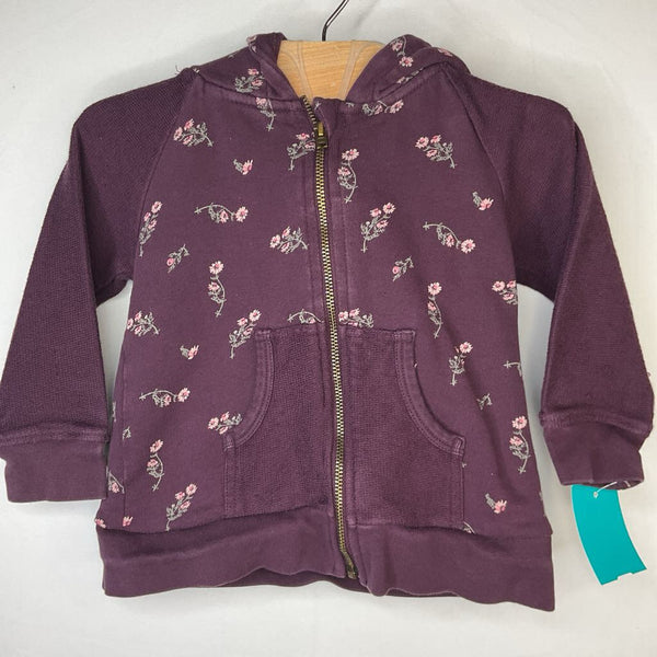 Size 18-24m: Kate Quinn Purple/Pink Floral Zip Hoodie