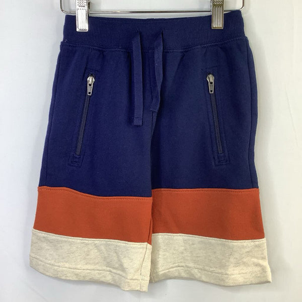 Size 5 (110): Hanna Andersson Navy/Orange/Beige Sweatshorts