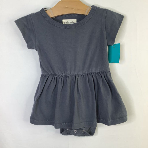 Size 12-18m: Mini Mioche Gray Organic Cotton Onesie Dress
