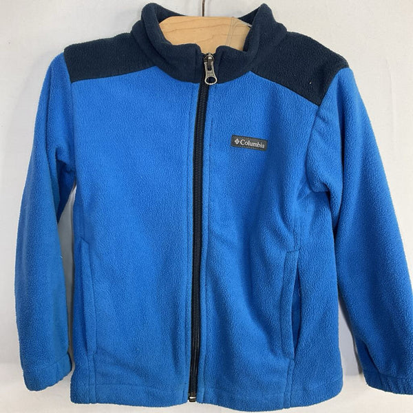 Size 4: Columbia Two Tone Blue Fleece Zip-Coat