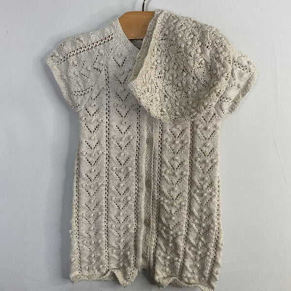 Size 6-9m: Zara Beige Loose Knit Romper/Bonnet