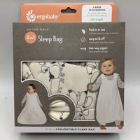 Size 18-36m: Ergobaby White/Gray Sheep 2-in-1 1.0 TOG Sleepsack NEW
