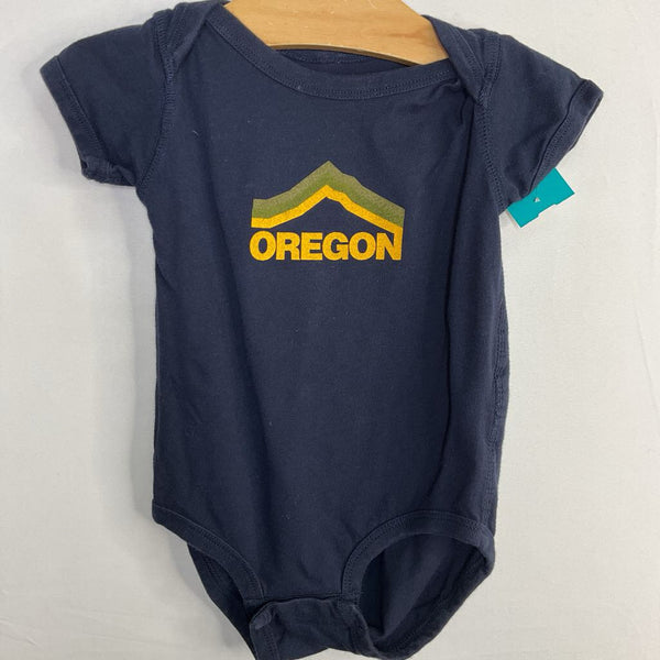 Size 18m: Grafletics Navy/Yellow Oregon Onesie