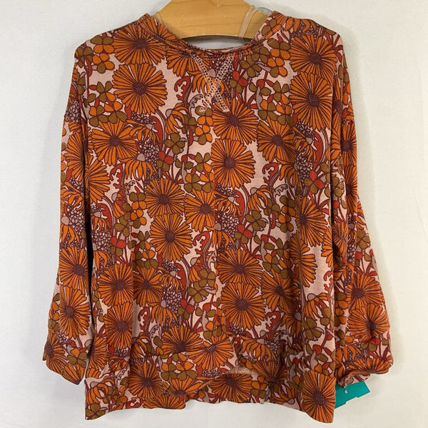 Size 12-18m: Kate Quinn Purple/Orange Floral Long Sleeve Shirt