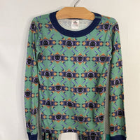 Size 5 (110): Hanna Andersson Green/Purple/Orange Black Panther Organic Cotton 2pc PJs
