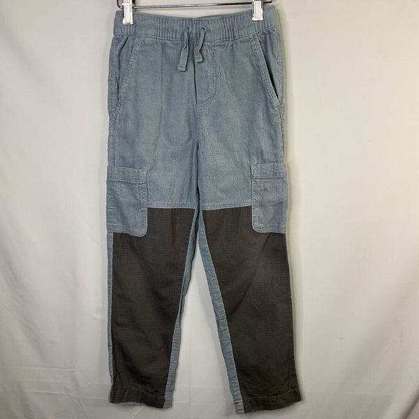 Size 6-7 (120): Hanna Andersson Pale Blue/Gray Corduroy Drawstring Pants