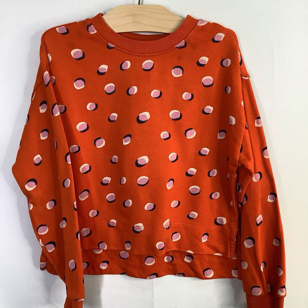 Size 5 (110): Hanna Andersson Red/Purple/Navy Spots Sweatshirt