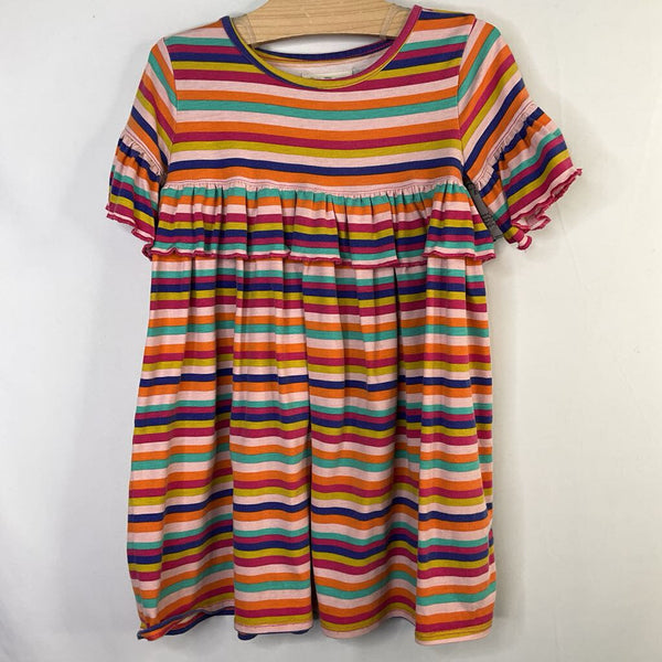 Size 4: Tucker + Tate Pink/Colorful Striped Flutter Sleeve Dress