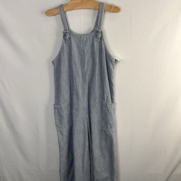 Size 5: Old Navy Blue/White Striped Overalls