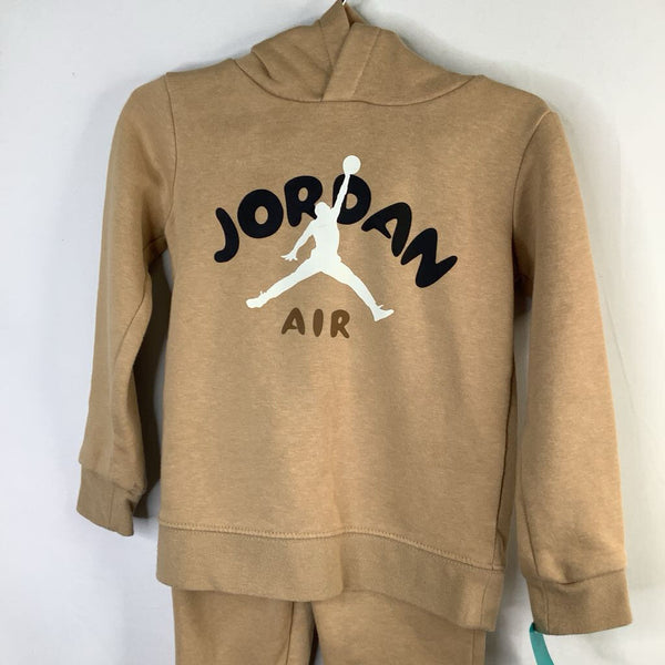 Size 3: Nike Brown/Black Air Jordan 2pc Sweat Set