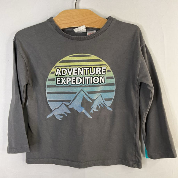 Size 3: Zara Gray/Blue 'Adventure Expedition' Long Sleeve Shirt