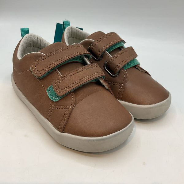 Size 9: Ten Little Brown Velcro Strap Sneakers