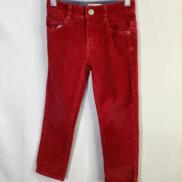 Size 4: Boden Red Corduroy Adjustsable Waist Pants