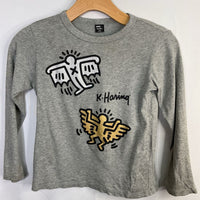 Size 7-8: SPRZ Gray/Gold Keith Haring Long Sleeve Shirt