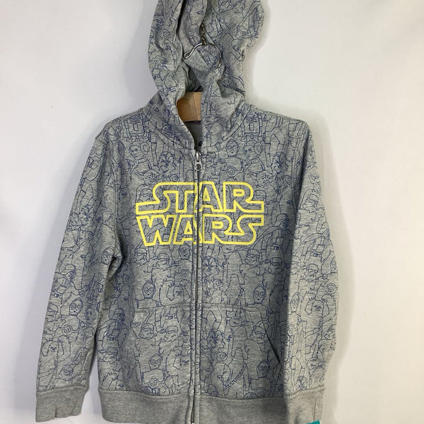 Size 6-7: Gap Gray/Blue Star Wars Character Zip Hoodie