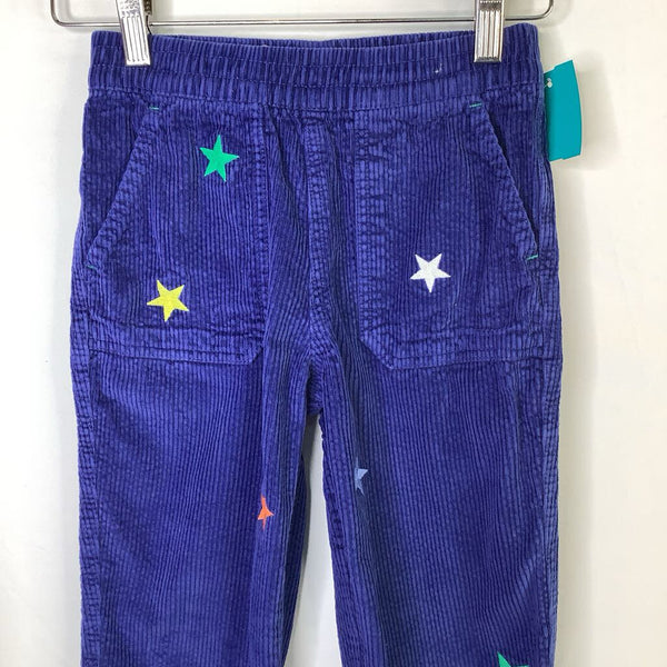 Size 7-8: Boden Blue/Colorful Stars Applique Soft Waist Pants