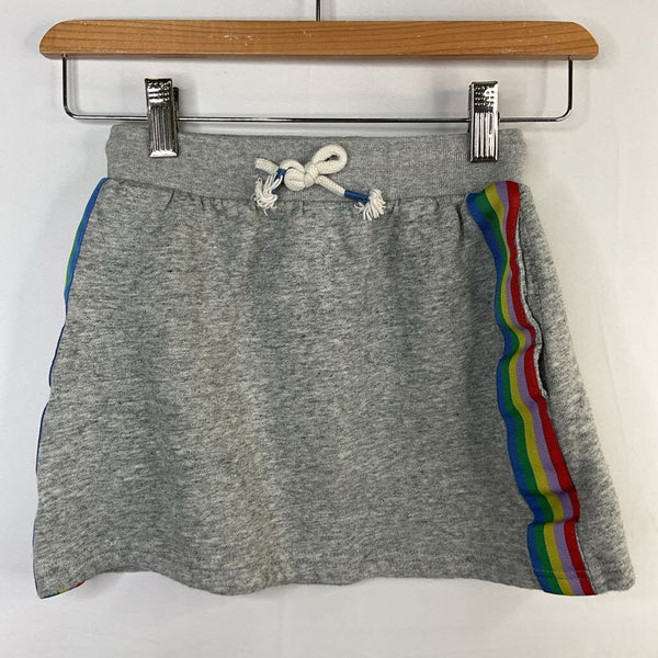 Size 8-9: Boden Gray/Rainbow Trim Skirt