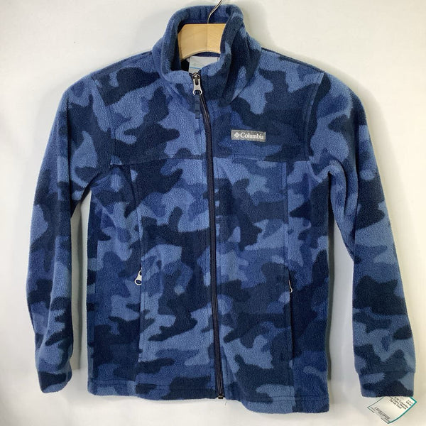 Size 8-10: Columbia Blue Camo Fleece Zip-Up Coat