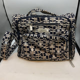 JuJuBe Navy/Beige Floral Diaper Bag