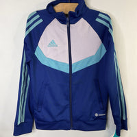 Size 6-8: Adidas Blue/Gray Track Jacket